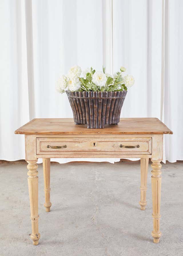 Bronze Faux Bamboo Garden Jardiniere Planters