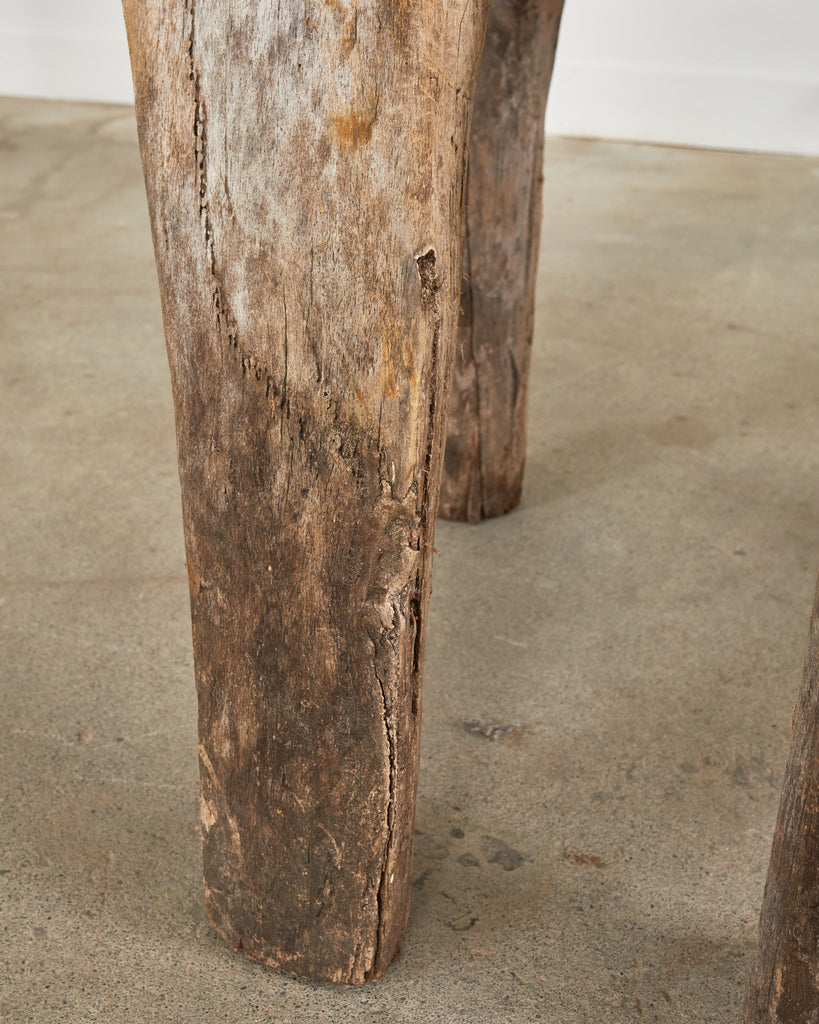 Pair of West African Baga Nimba Carved Fertility Mask Sculptures