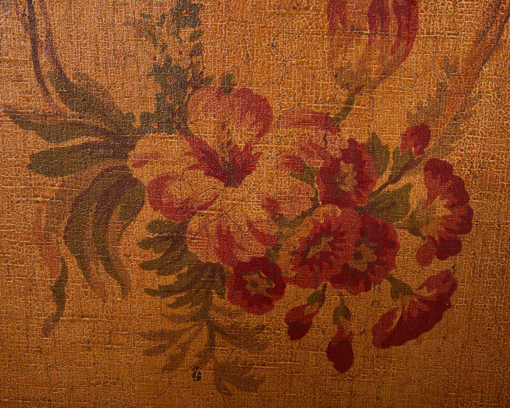 English Victorian Adam Style Three Panel Folding Screen