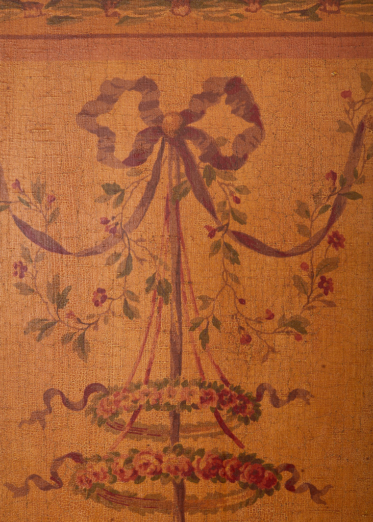 English Victorian Adam Style Three Panel Folding Screen