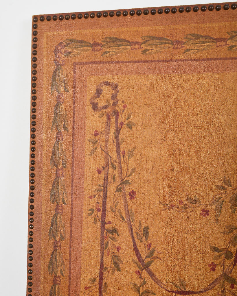 English Victorian Adam Style Three Panel Folding Screen