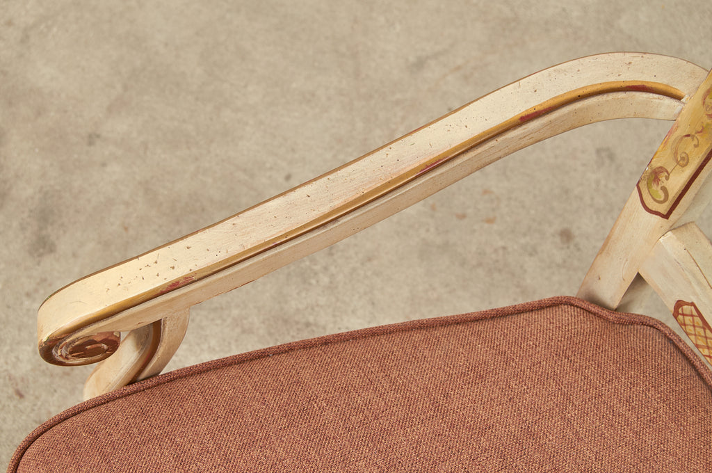 Set of Eight Chinoiserie Queen Anne Style Dining Chairs