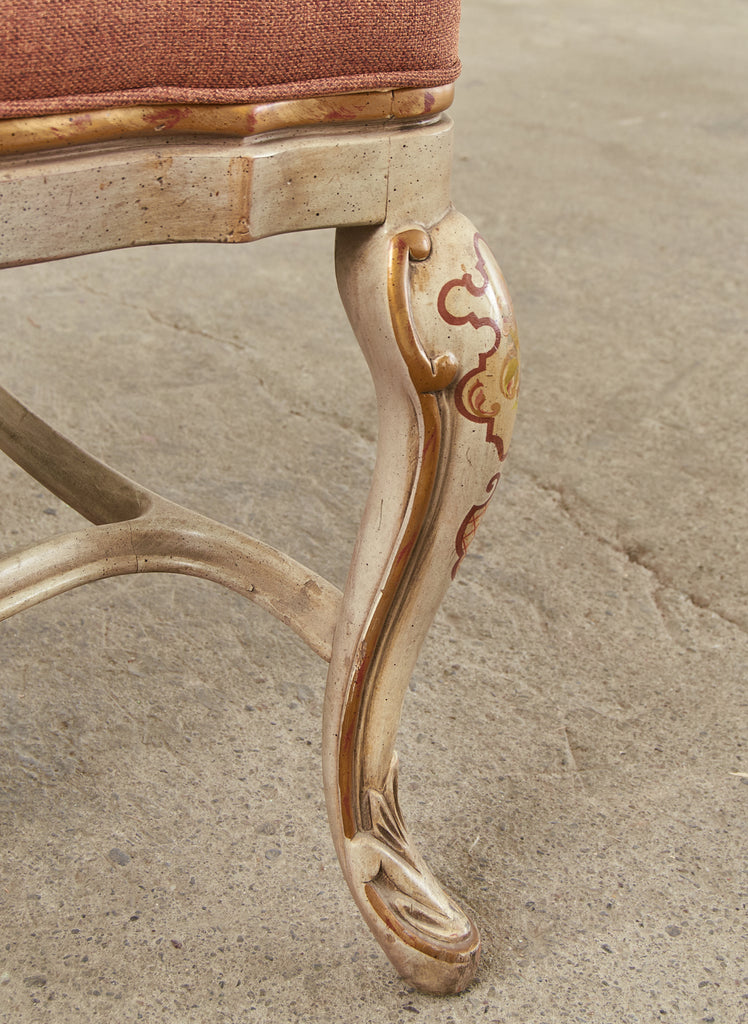 Set of Eight Chinoiserie Queen Anne Style Dining Chairs