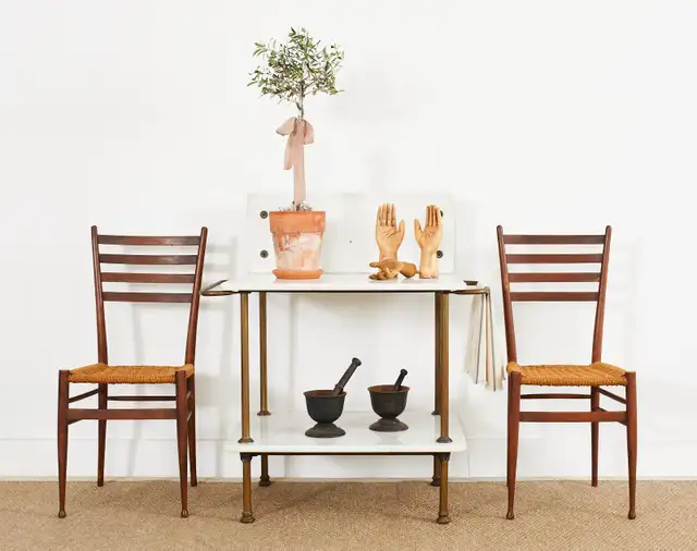 French Art Deco Bronze Marble Top Washstand Vanity