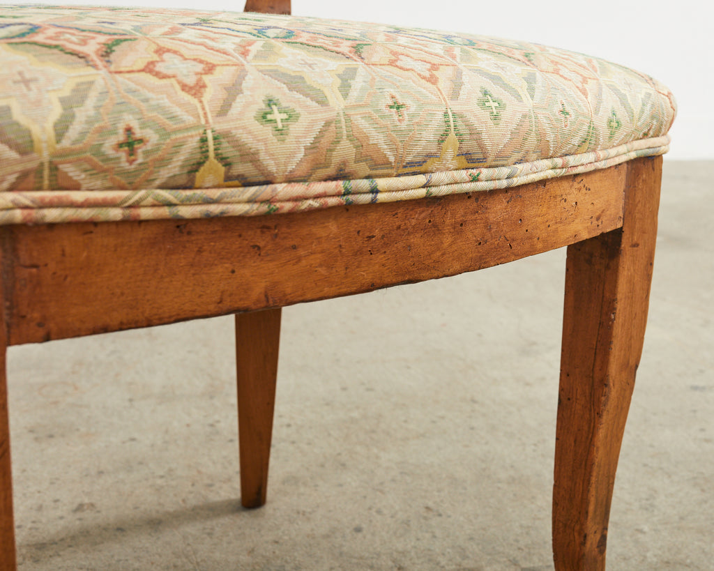 Pair of 19th Century French Louis Philippe Fruitwood Hall Chairs