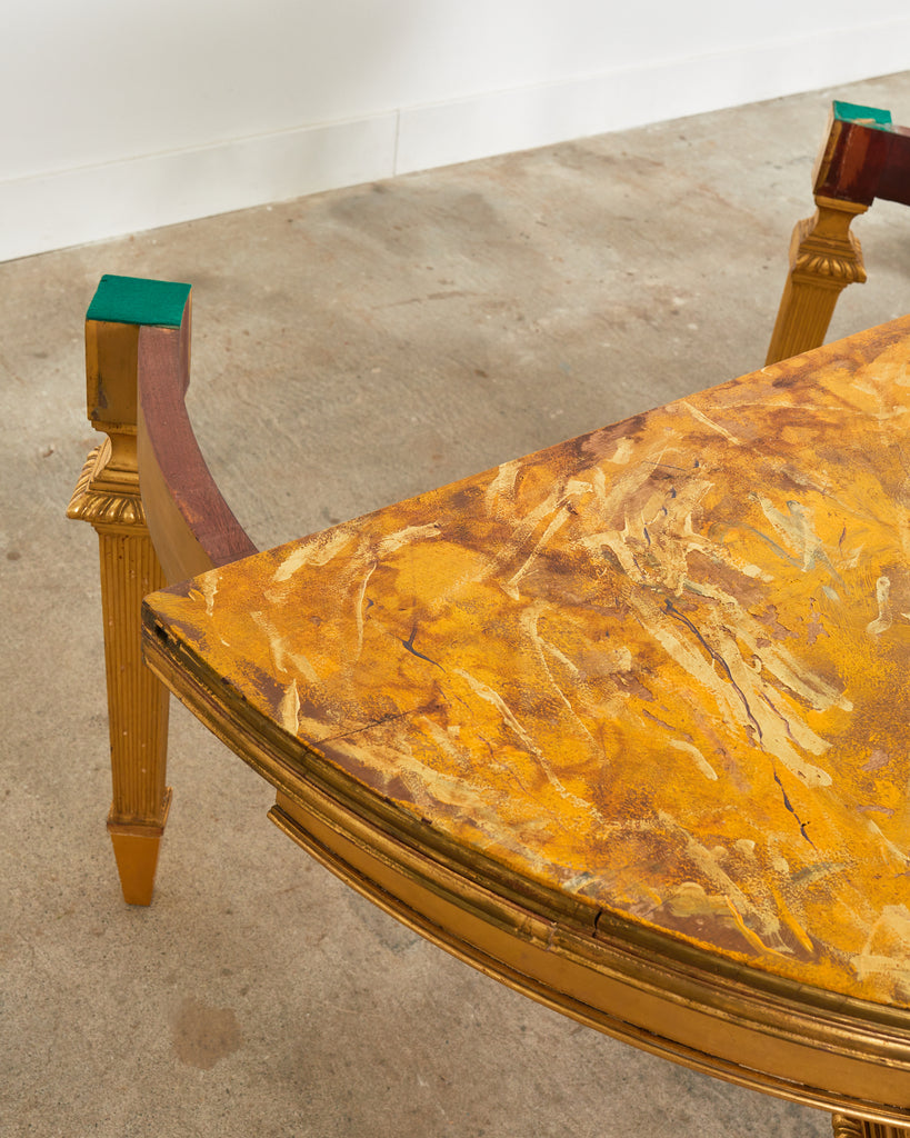 Pair of French Empire Demilune Flip-Top Consoles by Ira Yeager