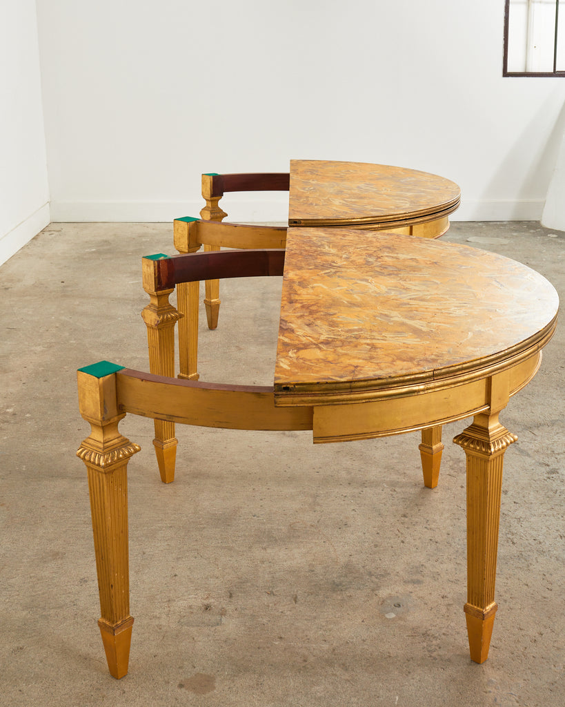 Pair of French Empire Demilune Flip-Top Consoles by Ira Yeager