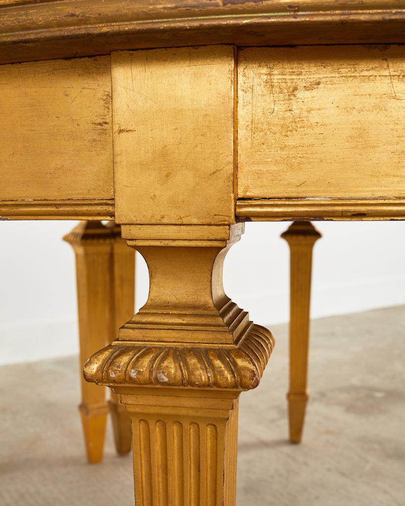 Pair of French Empire Demilune Flip-Top Consoles by Ira Yeager