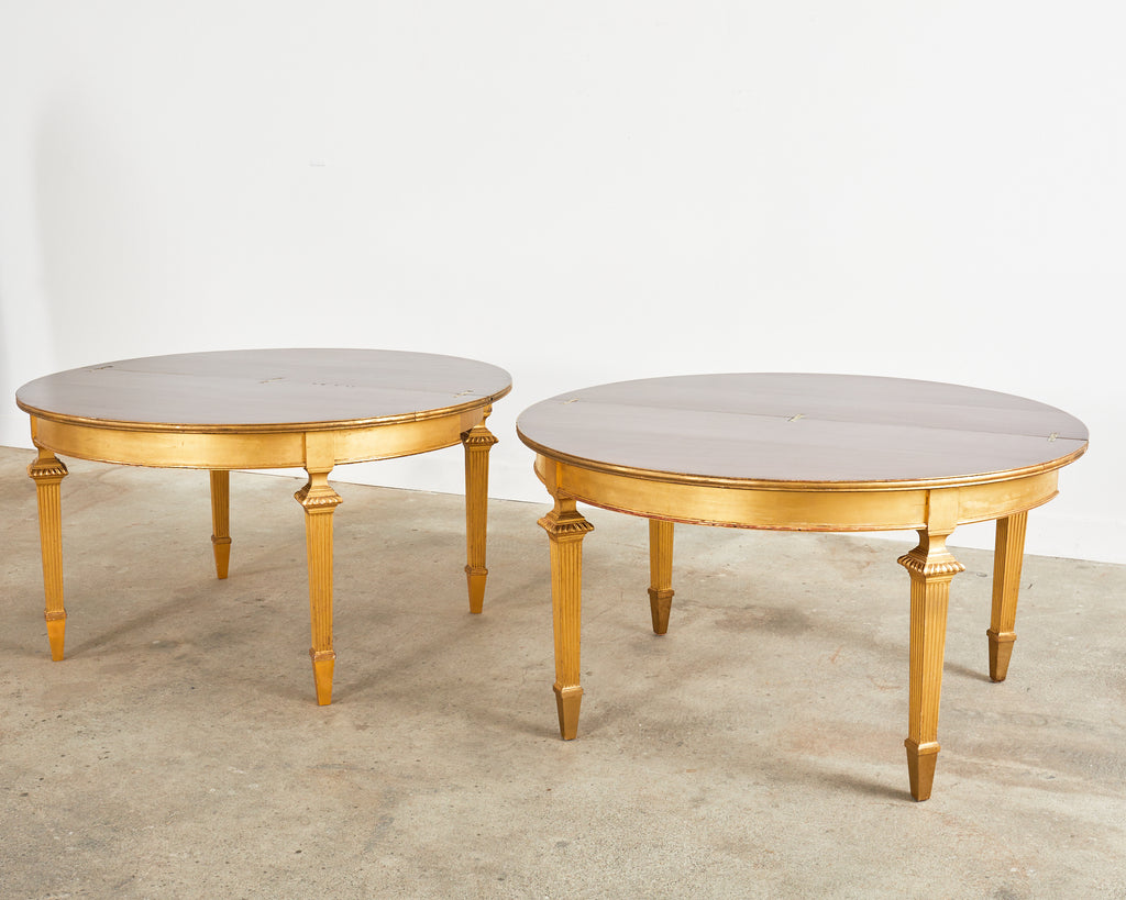 Pair of French Empire Demilune Flip-Top Consoles by Ira Yeager