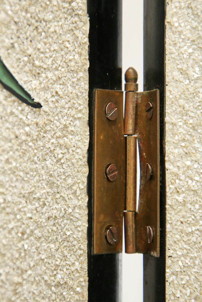 Chinese Export Four Panel Coromandel Screen Pearlescent Landscape