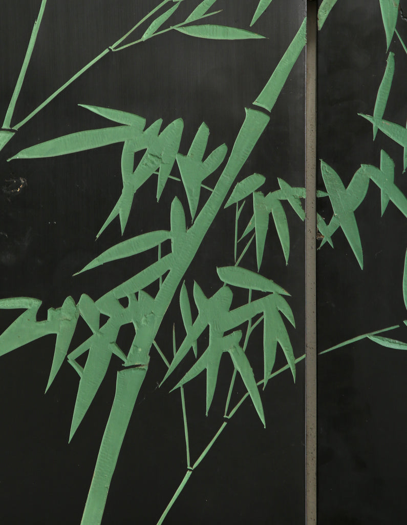 Chinese Export Four Panel Coromandel Screen Pearlescent Landscape