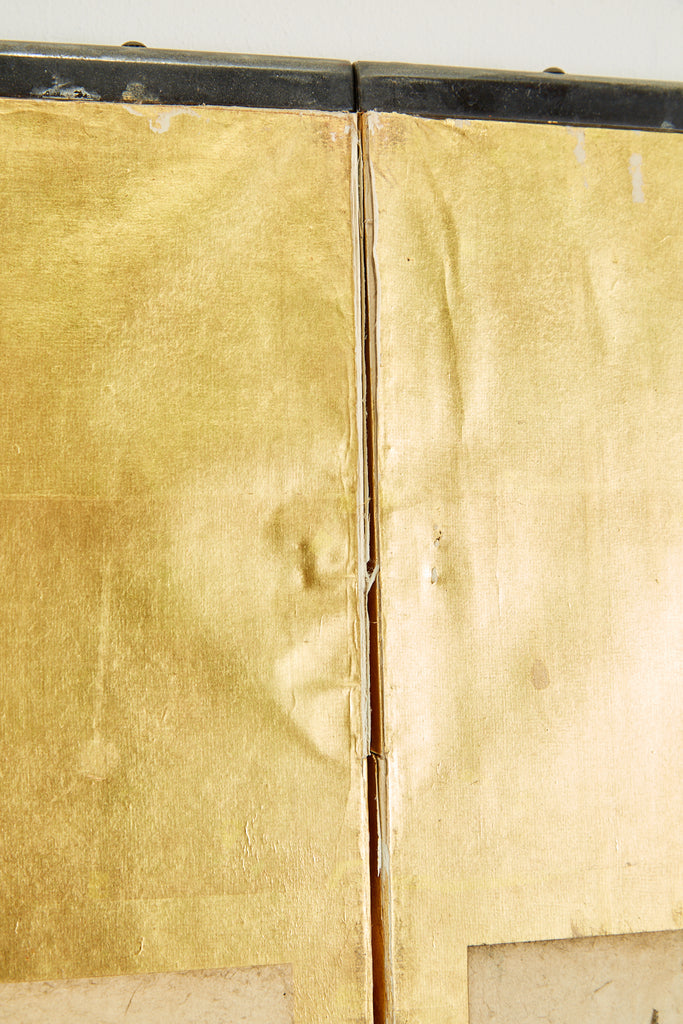 Japanese Edo Six-Panel Haboku Landscapes of Seasons