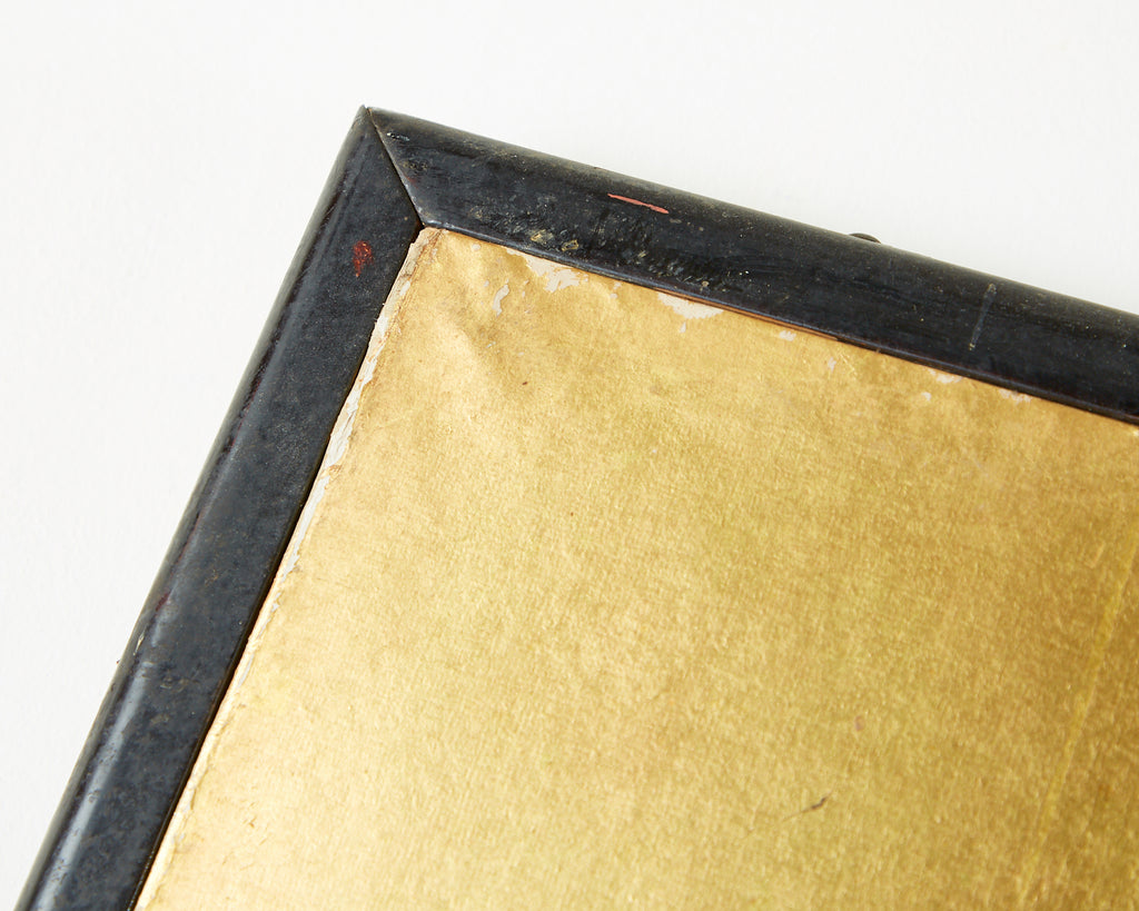 Japanese Edo Six-Panel Haboku Landscapes of Seasons