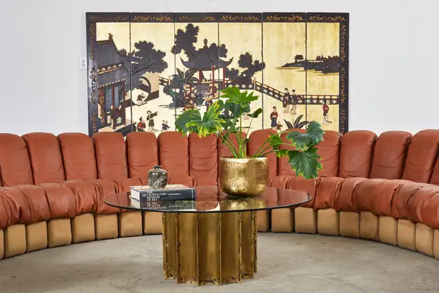 Early 20th Century Chinese Export Six Panel Gold Leaf Coromandel Screen