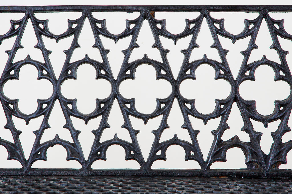 English Coalbrookdale Attributed Iron Gothic Revival Garden Benches