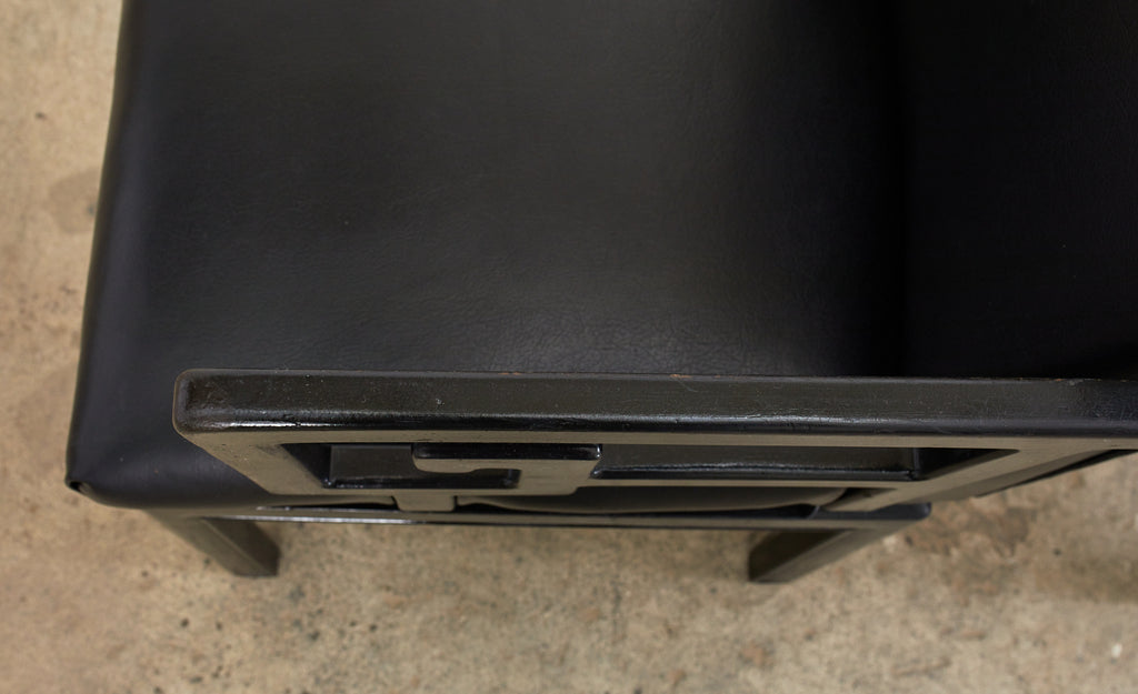 Pair of Michael Taylor Far East Collection Greek Key Armchairs