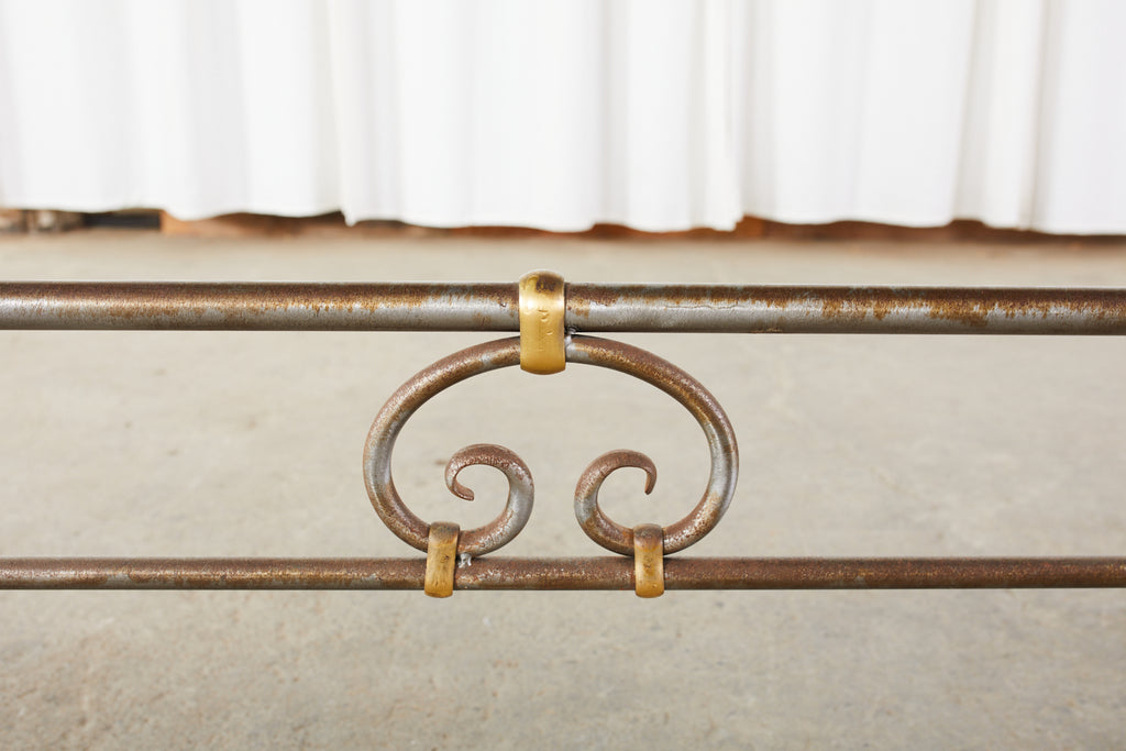 French Art Nouveau Marble Pastry Console Table