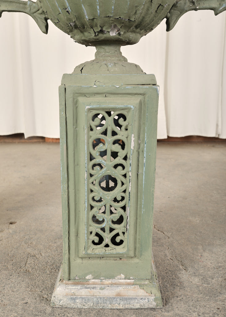 Pair of Neoclassical Style Painted Garden Urn Jardinaires