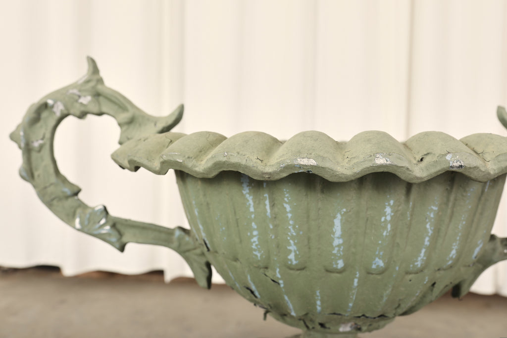 Pair of Neoclassical Style Painted Garden Urn Jardinaires