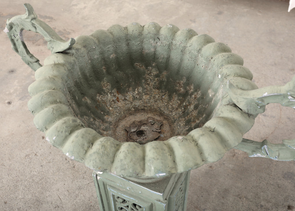 Pair of Neoclassical Style Painted Garden Urn Jardinaires