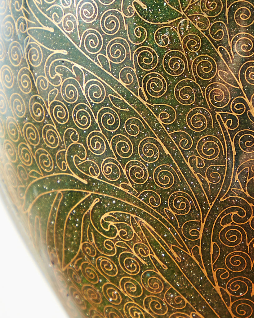 Pair of Chinese Cloisonné Enamel Baluster Vases