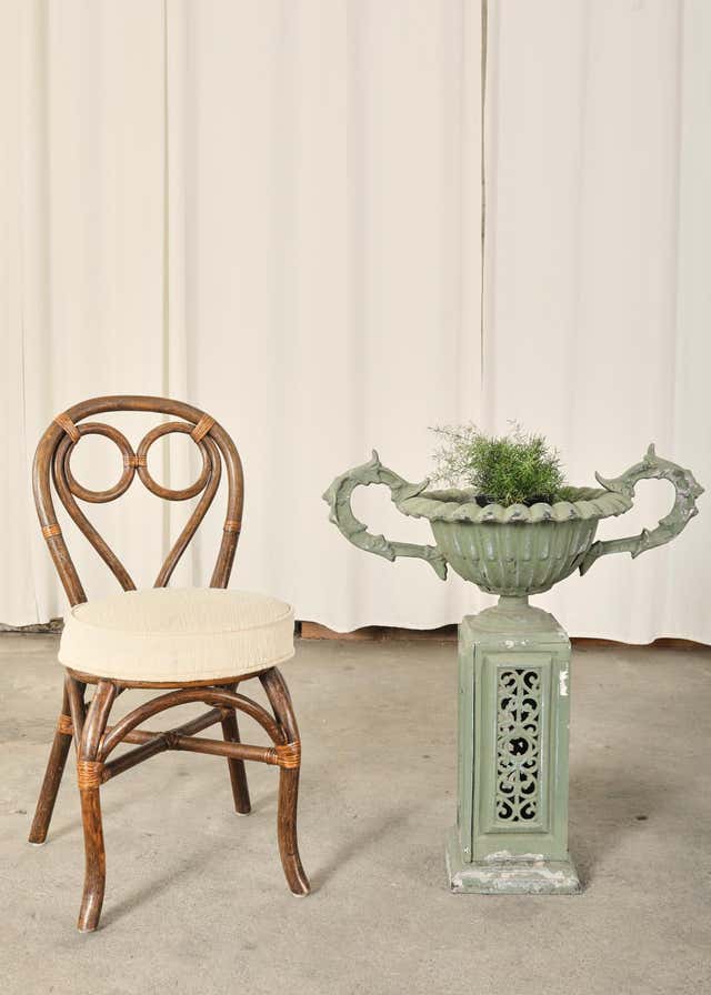 Pair of Neoclassical Style Painted Garden Urn Jardinaires