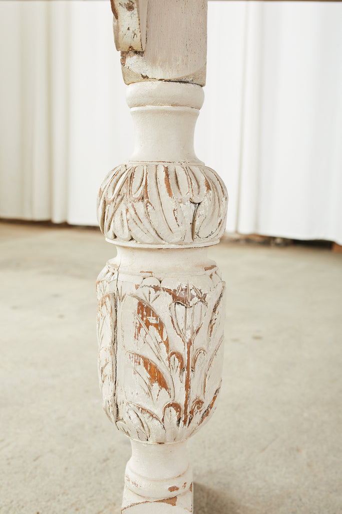 Swedish Gustavian Style Pine Farm Table or Console