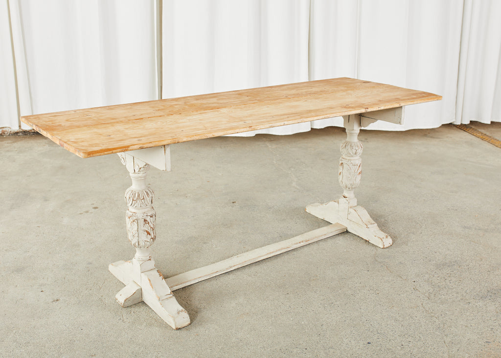 Swedish Gustavian Style Pine Farm Table or Console