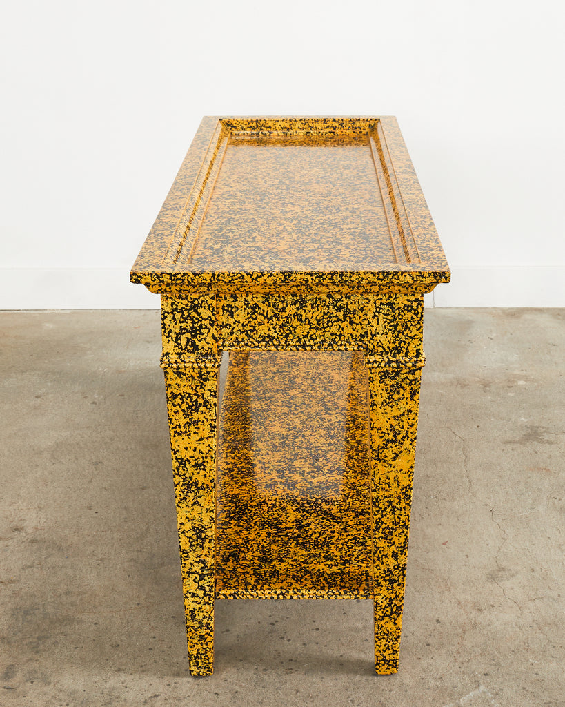 English Regency Style Two Tier Console Speckled by Ira Yeager