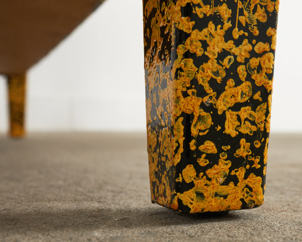 English Regency Style Two Tier Console Speckled by Ira Yeager