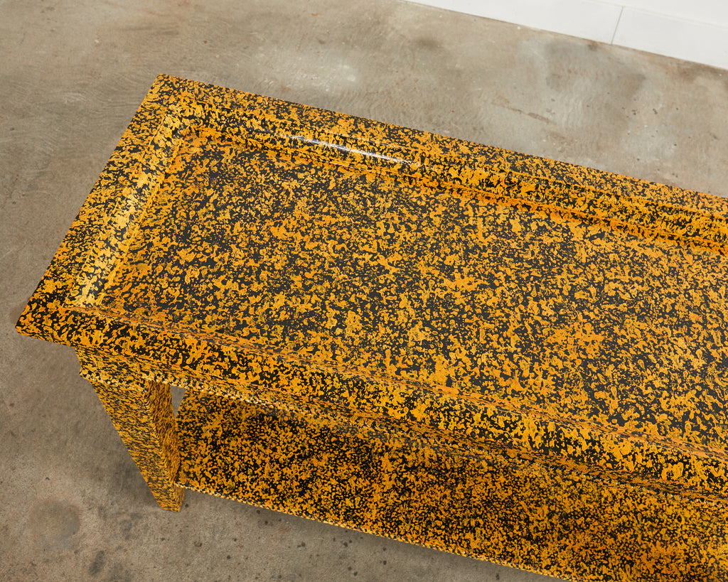 English Regency Style Two Tier Console Speckled by Ira Yeager