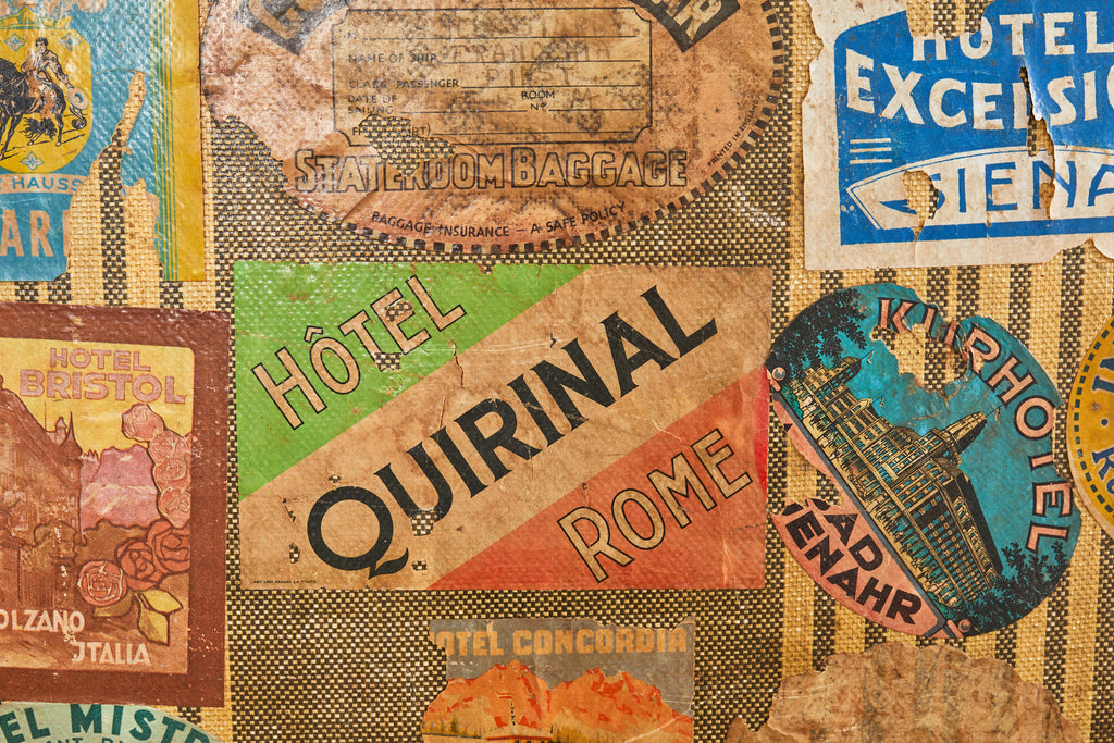 Folk Art Painted Face Suitcase by Artist Ira Yeager