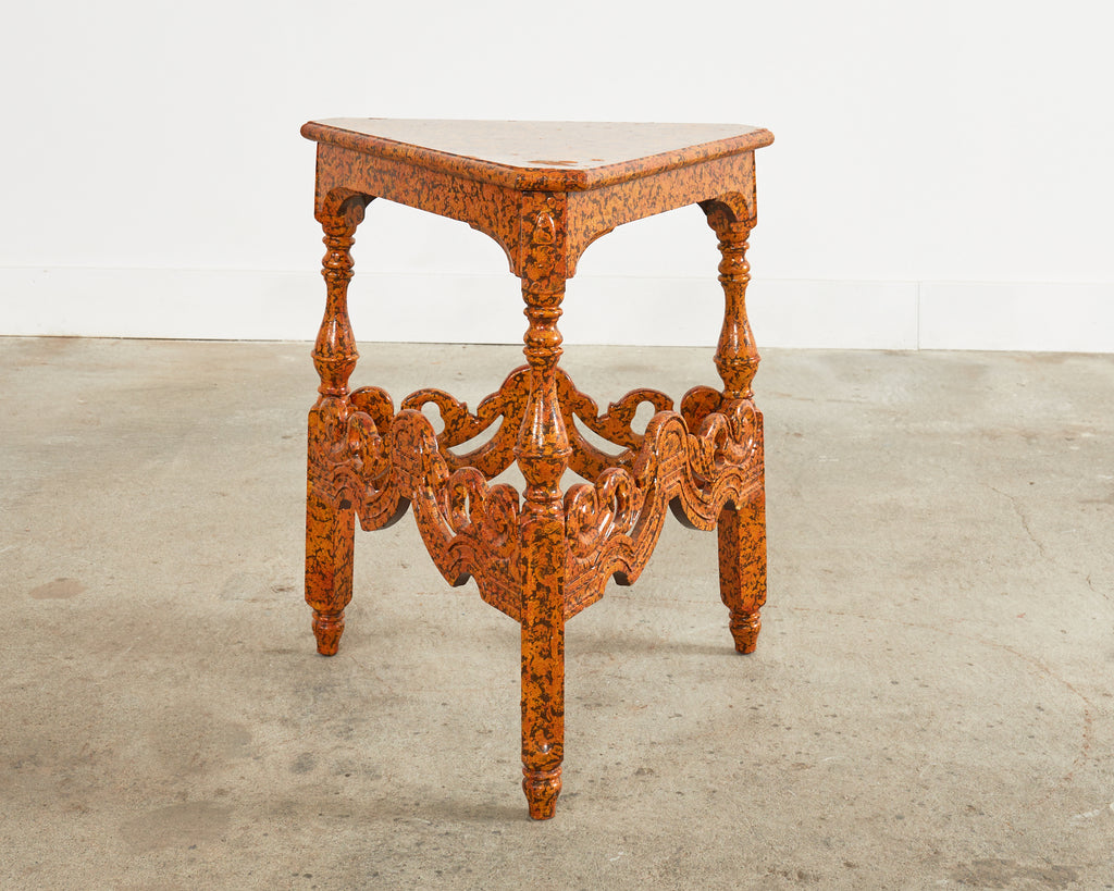 English Victorian Cricket Table Spreckled by Ira Yeager