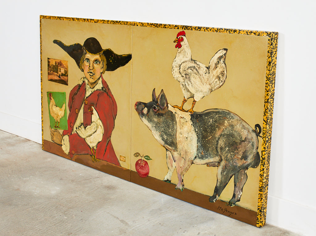 Ira Yeager 18th Century French Gentlemen with Farm Animals