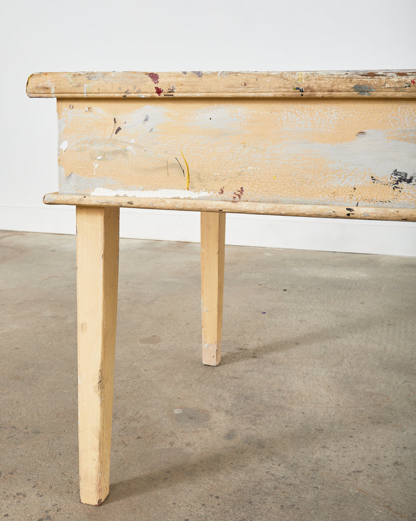 Artist Ira Yeager's Studio Painting Palette Work Table