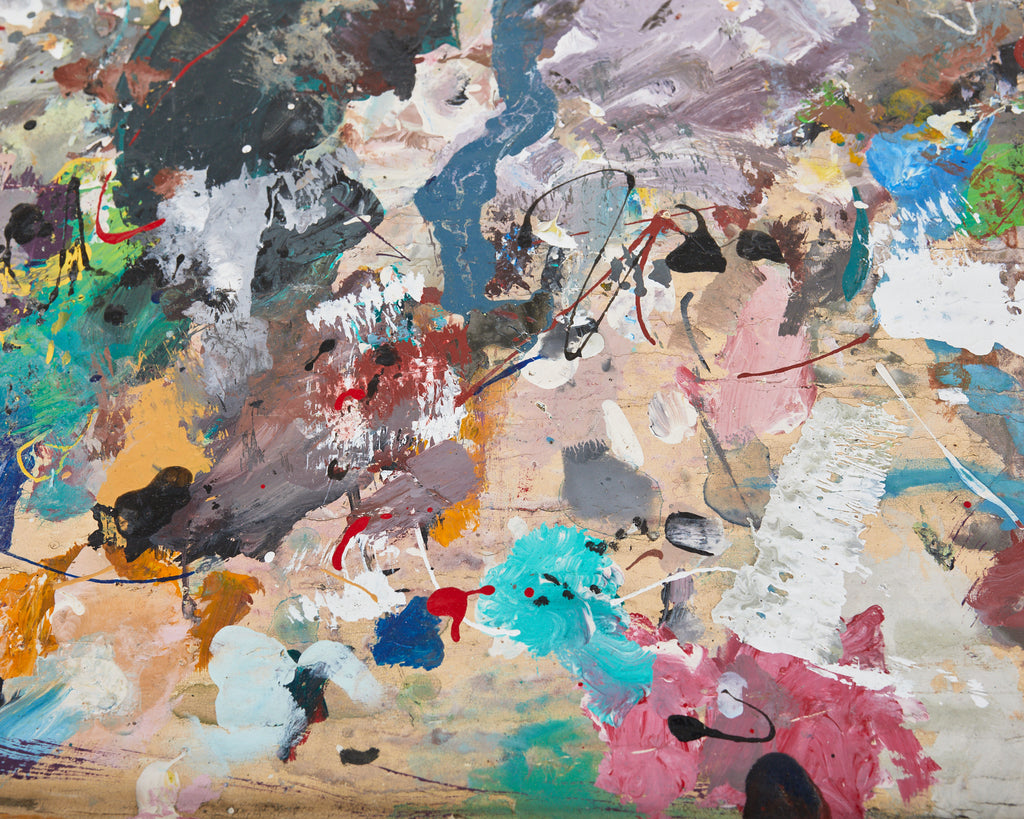 Artist Ira Yeager's Studio Painting Palette Work Table