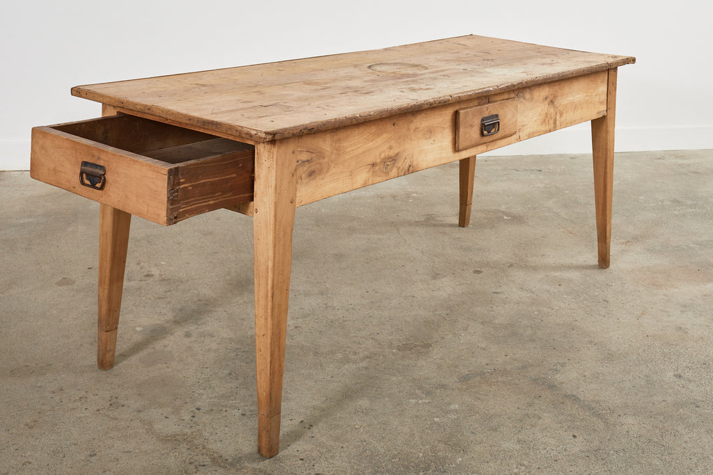18th Century Country French Provincial Fruitwood Farmhouse Work Table