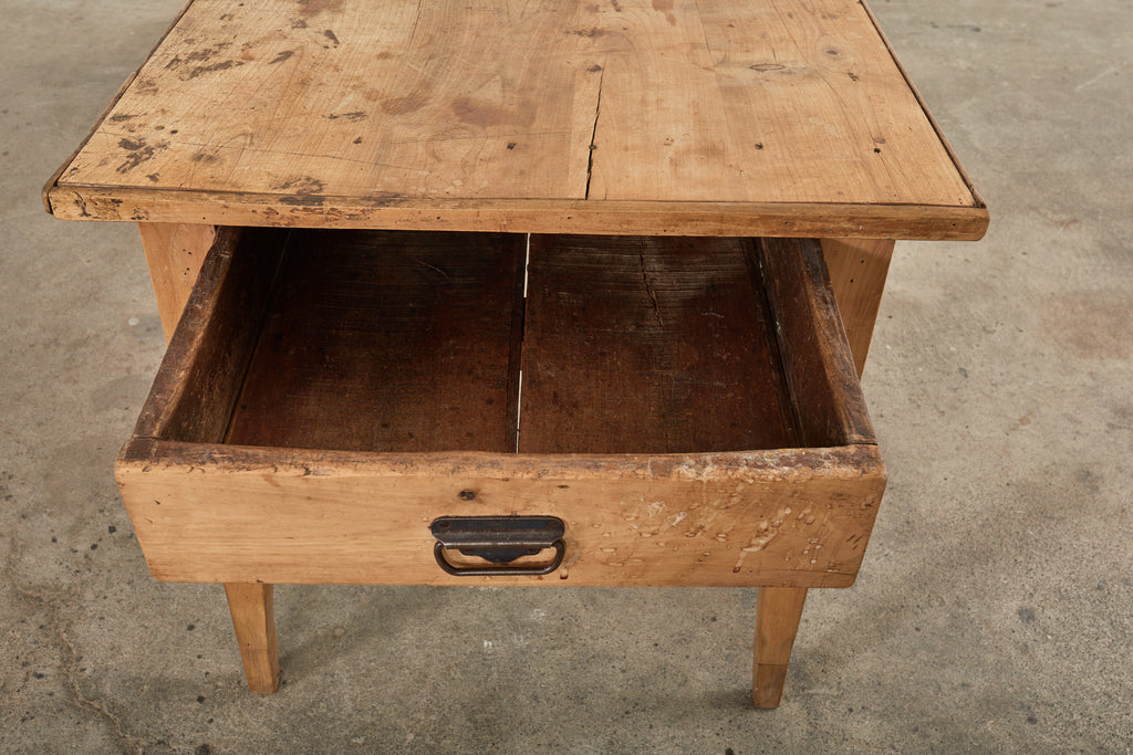 18th Century Country French Provincial Fruitwood Farmhouse Work Table