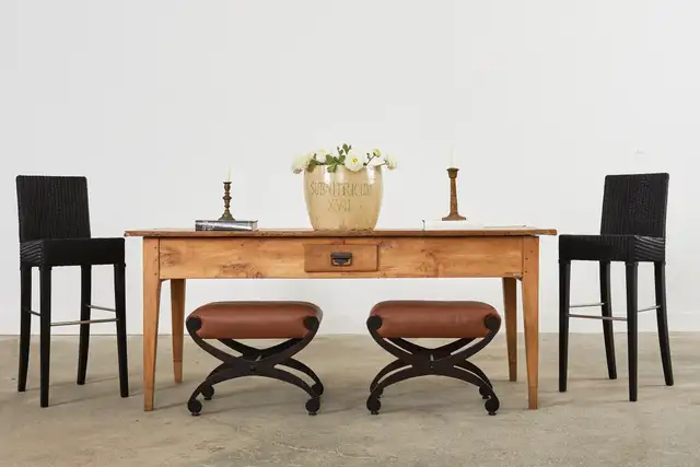 18th Century Country French Provincial Fruitwood Farmhouse Work Table