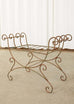 Pair of Hollywood Regency Wrought Iron Curule Benches