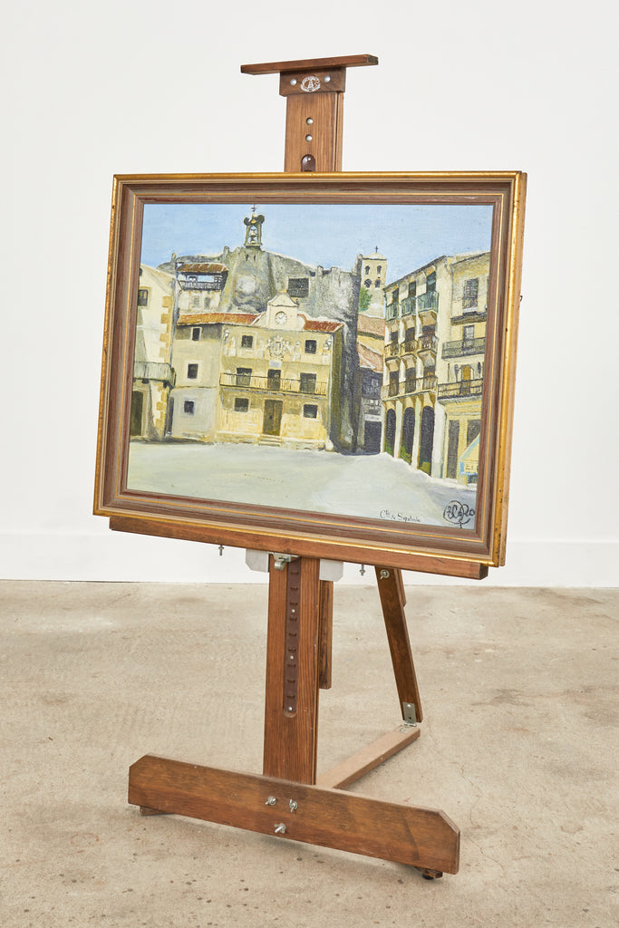 Midcentury Modern Italian Impressionist Town Square