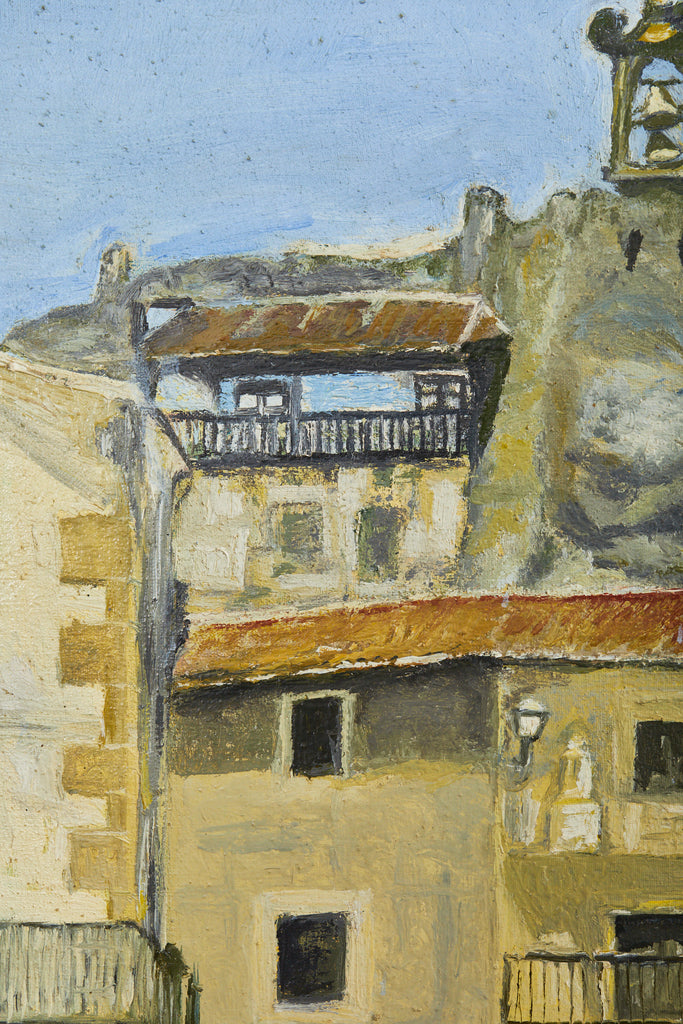 Midcentury Modern Italian Impressionist Town Square