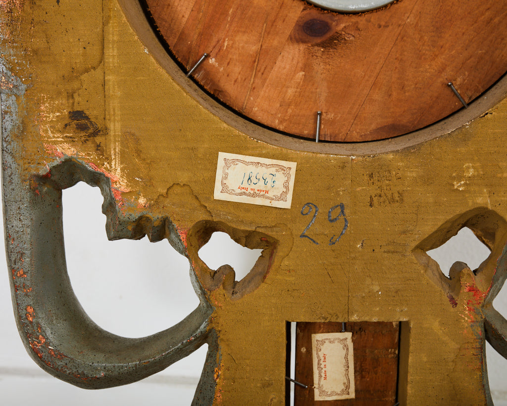 19th Century Italian Carved Louis XVI Style Giltwood Barometer