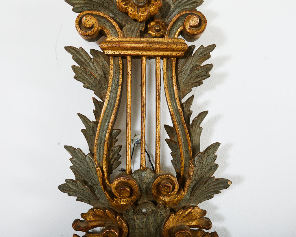 19th Century Italian Carved Louis XVI Style Giltwood Barometer