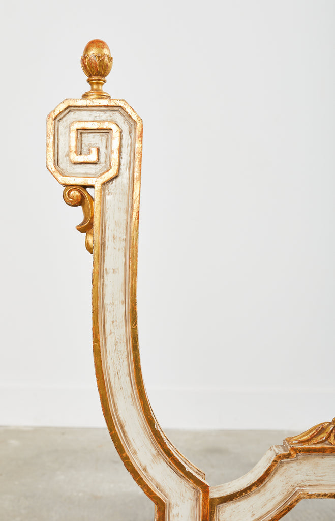 Pair of Italian Neoclassical Style Backless Hall Chairs