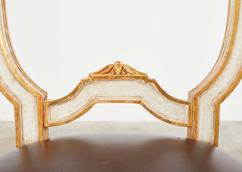 Pair of Italian Neoclassical Style Backless Hall Chairs