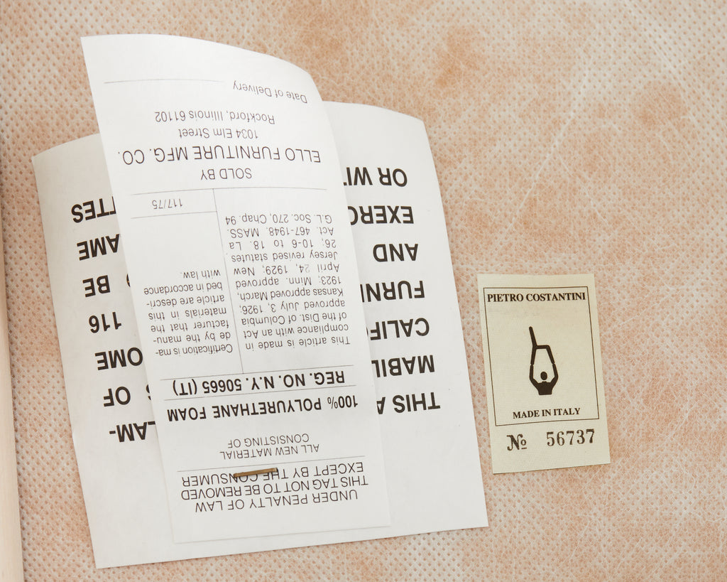 Set of Four Pietro Costantini Post Modern Oyster Lacquered Dining Chairs