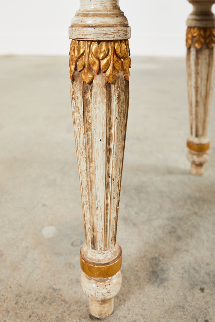 Pair of Italian Neoclassical Style Backless Hall Chairs