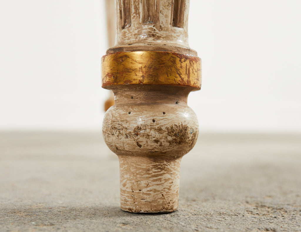 Pair of Italian Neoclassical Style Backless Hall Chairs