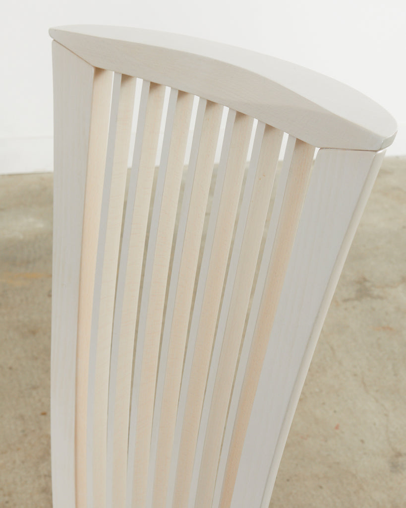 Set of Four Pietro Costantini Post Modern Oyster Lacquered Dining Chairs